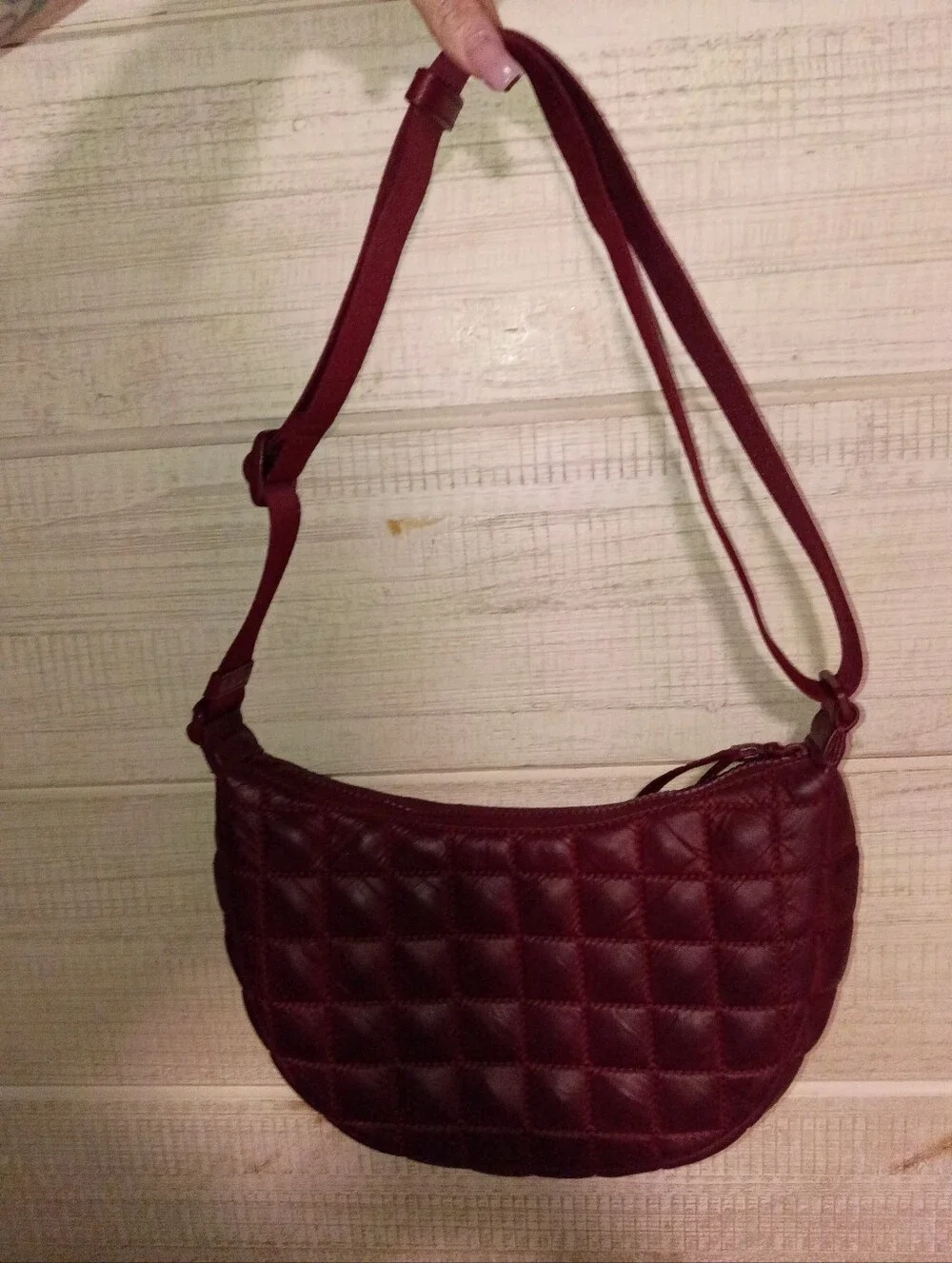 Kate Spade Quilted Burgundy Crossbody Bag - Women's Shoulder Bag